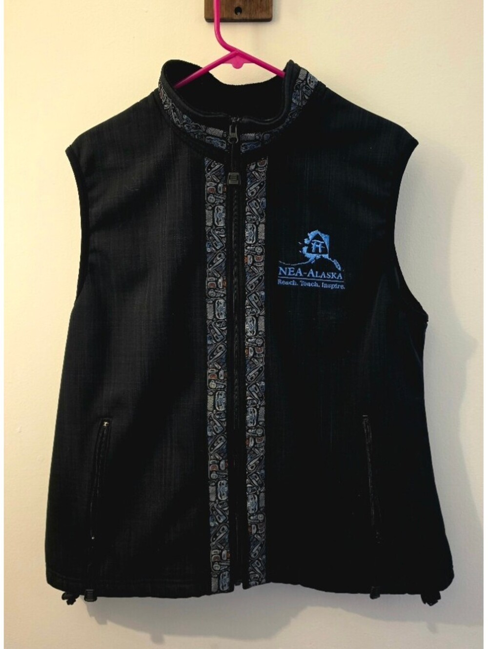 Copper River Fleece AK Softshell Vest Size L NEA Union Embroidered Salmon Trim
